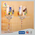 Custom crystal wine glass goblets